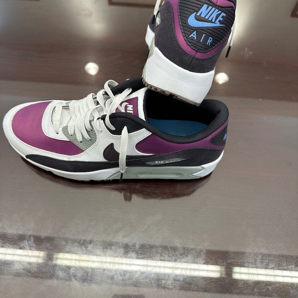 シューズ(男性用) NIKE AIR MAX 90 GOLF NRG \"Pure Platinum Nike Air Max 90 Pure Platinum Warm Blue Mens Shoe Multi Size